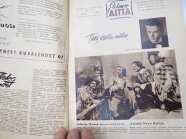 Elokuva-Aitta 1949 nr 21, Kansik. Eleanor Parker, Edvin Laine &amp; Valentin Vaala Moskovassa, Ritva Arvelo &amp; Matti Oravisto, Tähtikuvaston keräilykuvia, ym.