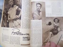 Elokuva-Aitta 1949 nr 23, Kansik. Ann Blyth, Reino Valkama, Jussit on jaettu, Britannian tyttöjä, Ginger Rogers, Tähtikuvaston keräilykuvia, ym.