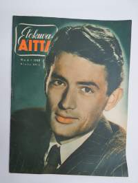 Elokuva-Aitta 1949 nr 6, Kansik. Gregory Peck, Oscarit on jaettu, Prinsessa Ruusunen, Joseph Cotten, Ava Gardner, Tähtikuvaston keräilykuvia, ym