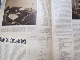 Elokuva-Aitta 1949 nr 5, Sano se suomeksi - elokuvien tekstitystyö, Maskeeraus, Johan Jacobsen, Tähtikuvaston keräilykuvia, ym