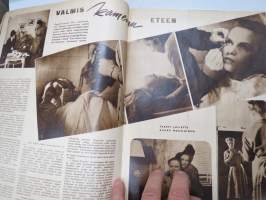 Elokuva-Aitta 1949 nr 5, Sano se suomeksi - elokuvien tekstitystyö, Maskeeraus, Johan Jacobsen, Tähtikuvaston keräilykuvia, ym