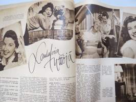 Elokuva-Aitta 1949 nr 5, Sano se suomeksi - elokuvien tekstitystyö, Maskeeraus, Johan Jacobsen, Tähtikuvaston keräilykuvia, ym