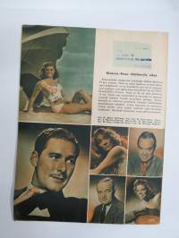 Elokuva-Aitta 1949 nr 5, Sano se suomeksi - elokuvien tekstitystyö, Maskeeraus, Johan Jacobsen, Tähtikuvaston keräilykuvia, ym