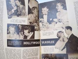 Elokuva-Aitta 1949 nr 4, Hollywood &quot;ulkoilee&quot;, Yhä nuorekkaita, Paul Hörbiger, Ghedi Lönnbergin vaatekomerolla, Richard Widmark, Takakansikuva Ava Gardner, ym.