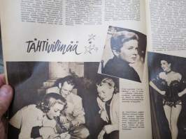 Elokuva-Aitta 1949 nr 4, Hollywood &quot;ulkoilee&quot;, Yhä nuorekkaita, Paul Hörbiger, Ghedi Lönnbergin vaatekomerolla, Richard Widmark, Takakansikuva Ava Gardner, ym.