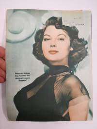 Elokuva-Aitta 1949 nr 4, Hollywood &quot;ulkoilee&quot;, Yhä nuorekkaita, Paul Hörbiger, Ghedi Lönnbergin vaatekomerolla, Richard Widmark, Takakansikuva Ava Gardner, ym.