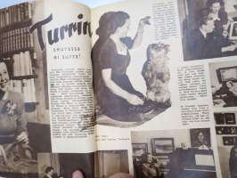 Elokuva-Aitta 1949 nr 2, Oke Tuuri, Copacabanan öitä, Scripti - studion muistio, Elsa Turakainen, Eläimellistä näyttelemistä, Oscareista, Mr Universe-kisat Lontoo