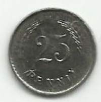 25  penniä  1945 Fe (rautaa)