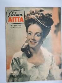 Elokuva-Aitta 1950 nr 19, Kansikuva Eeva-Kaarina Volanen, Orson Welles, Anna Magnani, Pavel Kadotshnikov, Tähtikuvasto Oke Tuuri - Ghedi Lönnberg - Edvin Laine