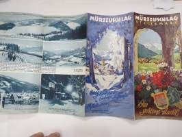 Mürzzuschlag Steiermark - Österreich - Itävalta -matkailuesite / kartta - travel brochure / tourist map