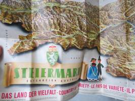 Steiermark - Styria / Styrie - Österreich - Itävalta -matkailuesite / kartta - travel brochure / tourist map
