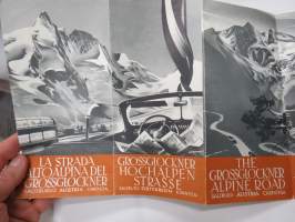 Grosslockner Hochalpen Strasse - Österreich - Itävalta -matkailuesite / kartta - travel brochure / tourist map