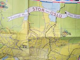Oslo - Norway - Norge -matkailuesite / kartta - travel brochure / tourist map