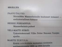 Sotahistoriallinen aikakauskirja 6 (1987), Marsalkka Mannerheimille kuuluneet teräaseet,  Mannerheimin puheet, Vilho Petter Nenonen - Venäjän ajoilta, Esikunta Roi