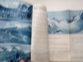 Jungfraujoch 3454 m / 11333 ft &amp; Kleine Scheidegg 2016 m / 6762 ft - Wengernalp-Jungfraubahn, Interlaken -matkailuesite / kartta - travel brochure / tourist map