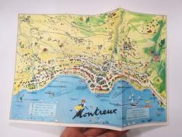 Montreux Suisse - Lac Leman (Schweitz-Switzerland-Suisse) -matkailuesite / kartta - travel brochure / tourist map