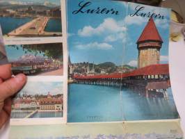 Luzern (Schweitz-Switzerland-Suisse) -matkailuesite / kartta - travel brochure / tourist map