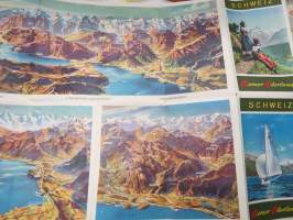 Berner Oberland (Schweitz-Switzerland-Suisse) -matkailuesite / kartta - travel brochure / tourist map