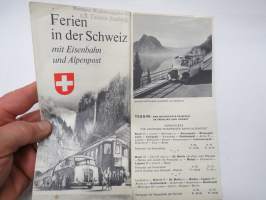 Ferien in der Schweitz (Schweitz-Switzerland-Suisse) -matkailuesite / kartta - travel brochure / tourist map
