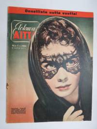 Elokuva-Aitta 1951 nr 1, Kansikuva Jean Simmons, Gieselgasteig (saksalainen filmikeskus), Pohjolan tytär - noituuden taikakehä, Tähtikuvasto - Vivien Leigh, ym.