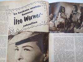 Elokuva-Aitta 1951 nr 16, Kansikuva Maria Casares, Rudolph Valentino, Ilse Werner, Mirjami Kuosmanen, Tähtikuvasto Clark Gable, James Gagney, Walter Huston, ym.