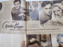 Elokuva-Aitta 1951 nr 15, Kansikuva Rauni Ikäheimo &amp; Tauno Palo, Thrillereitä, Korppikotkat eivät lennä, Clark Gable, Tähtikuvasto Marie Dressler - Katharine Hepburn