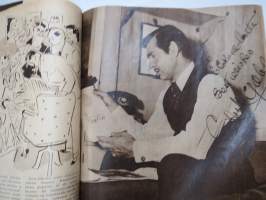 Elokuva-Aitta 1951 nr 15, Kansikuva Rauni Ikäheimo &amp; Tauno Palo, Thrillereitä, Korppikotkat eivät lennä, Clark Gable, Tähtikuvasto Marie Dressler - Katharine Hepburn