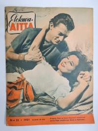 Elokuva-Aitta 1951 nr 22, Kansikuva Gregory Peck &amp; Susan Hayward (David ja Bathseba) Liisa Ihmemaassa, Tähtikuvasto Ingrid Bergman - Walter Brennan - J. Schildkraut