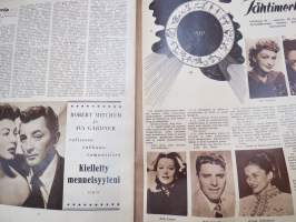 Elokuva-Aitta 1951 nr 21, Kansikuva Joan Evans &amp; Farley Granger, Teuvo Puro, Chaplin - rakkaudet, Tähtikuvasto Jane Darwell - Ginger Rogers - Donald Crisp, ym.