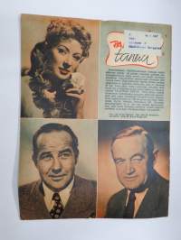 Elokuva-Aitta 1951 nr 2, Kansikuva Jane Wyman, Kaunis Veera, Täysi tivoli SF-halleilla, Tähtikuvasto-kuvat Greer Garson, Barry Fitzgerald, Broderick Crawford, ym.