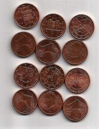 Euro cent  eri maista  n 12 kpl