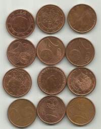 2 Euro cent  eri maista  n 12 kpl