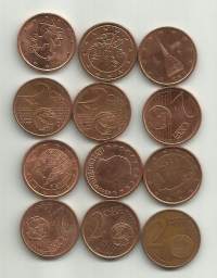 2 Euro cent  eri maista  n 12 kpl