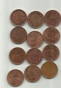 2 Euro cent  eri maista  n 12 kpl