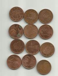 2 Euro cent  eri maista  n 12 kpl