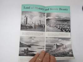 Britain -matkailuesite / kartta - travel brochure / tourist map