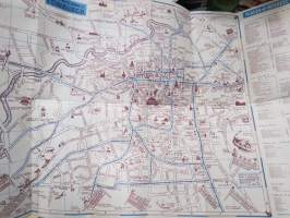 Edinburgh - The &quot;Getting Around&quot; Index map of Edinburgh -matkailuesite / kartta - travel brochure / tourist map