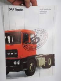 DAF Trucks - High quality - myyntiesite, englanninkielinen / truck sales brochure, in english