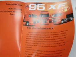 DAF 95 XF -myyntiesite, englanninkielinen / truck sales brochure, in english