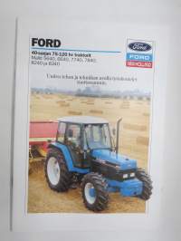 Ford / New Holland 40-sarjan 75-120 hv traktori mallit 5640, 6640, 7740, 7840, 8240, 8340 -myyntiesite / tractor sales brochure, in finnish