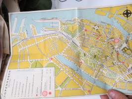 Plan von Copenhagen -matkailuesite / kartta - travel brochure / tourist map