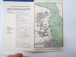Plan von Copenhagen -matkailuesite / kartta - travel brochure / tourist map