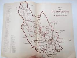 Hur resa och var bo i Dalarna 1958 -matkailuesite / kartta - travel brochure / tourist map