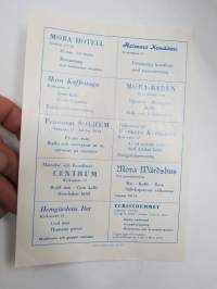 Mora -matkailuesite / kartta - travel brochure / tourist map