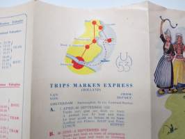 Kaas Express Amsterdam - Alkmaar - Holland -aikataulu / esite - timetable / brochure