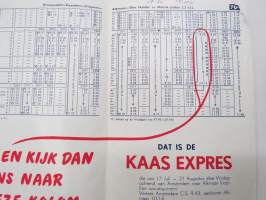 Kaas Express Amsterdam - Alkmaar - Holland -aikataulu / esite - timetable / brochure
