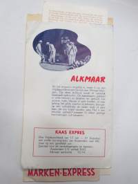 Kaas Express Amsterdam - Alkmaar - Holland -aikataulu / esite - timetable / brochure