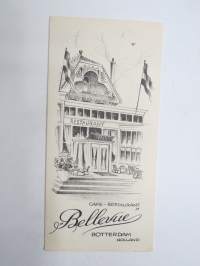 Cafe-Restaurant Bellevue, Rotterdam - Holland -matkailuesite / kartta - travel brochure / tourist map