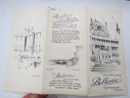 Cafe-Restaurant Bellevue, Rotterdam - Holland -matkailuesite / kartta - travel brochure / tourist map