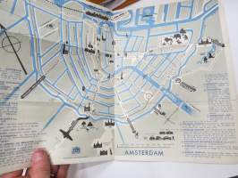 Amsterdam - Holland -matkailuesite / kartta - travel brochure / tourist map